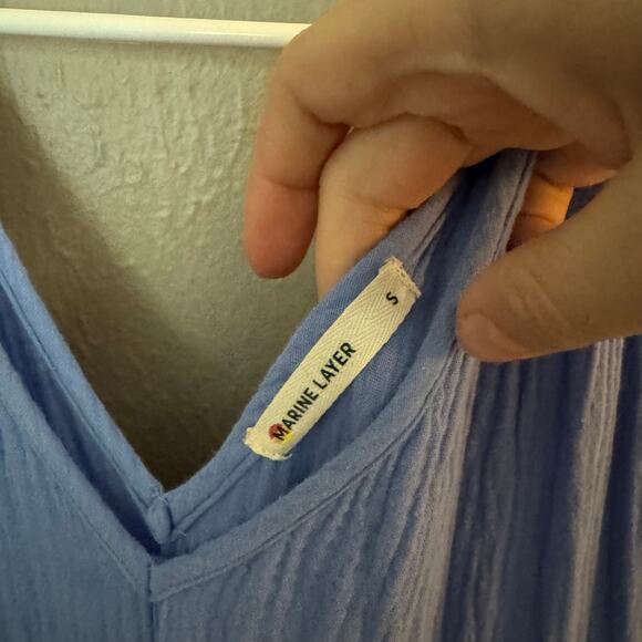 MARINE LAYER Corrine Ombre Cotton Guaze Maxi Dress Size Small - Picture 5 of 7